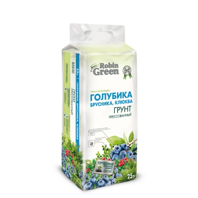 Грунт для Голубики, Брусники, Клюквы, Робин Грин, прессованный, 25 л купить в отделе магазина Экономстрой