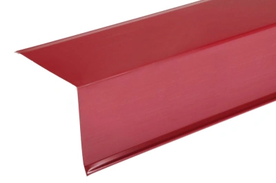Планка торцевая 20х80х80х20 мм, 2 м, винно-красная (RAL 3005)