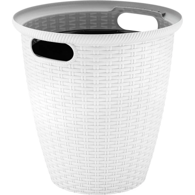 Кашпо напольное Rattan D 266 мм/10 л, с внутренним горшком 6 л, белоснежный жасмин купить в отделе магазина Экономстрой