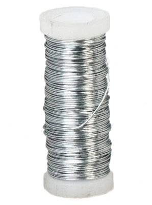 Проволока стальная Стройбат, белый цинк, 0,5 мм (20 м)