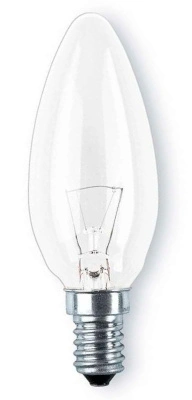 Лампа накаливания OSRAM свеча прозрачная CLASSIC B35 CL 40W E14 400lm 2700К, 4008321788641