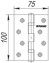Петля универсальная FUARO 4BB/A/BL 100x75x2,5 AB (бронза) блистер 30965