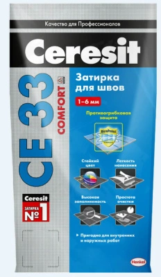 Затирка Ceresit CE 33 Comfort №01, белая, 2 кг купить в отделе магазина Экономстрой