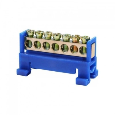 Шина N "ноль" на DIN-изол тип Стойка" 6х9  7 отверстий ДОРИ 41160 купить в отделе магазина Экономстрой