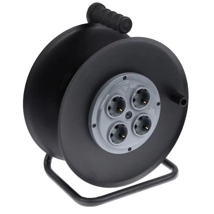 Катушка металлическая, 4 розетки, с заземлением, IP20, УХЛ2 купить в отделе Удлинители бытовые, катушки магазина Экономстрой