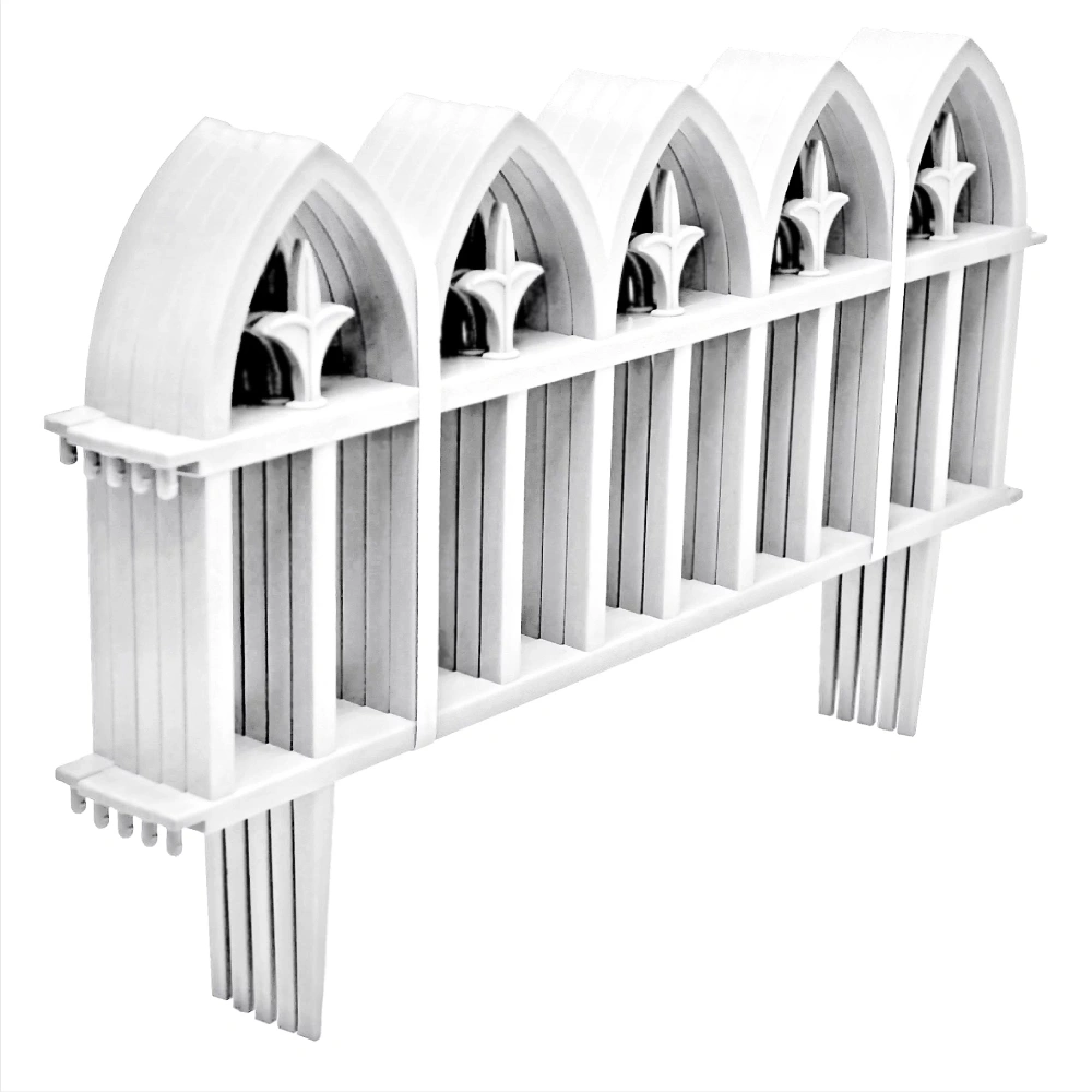 картинка Забор декоративный Protex Кованый цветок, белый, 620х370 мм (5 шт) от магазина Экономстрой