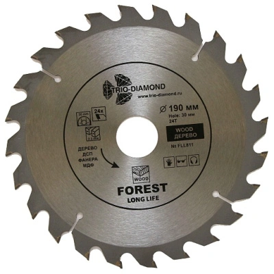 Пильный диск по дереву (190х30 мм; 24 зуб) Trio-Diamond, FLL811 купить в отделе магазина Экономстрой