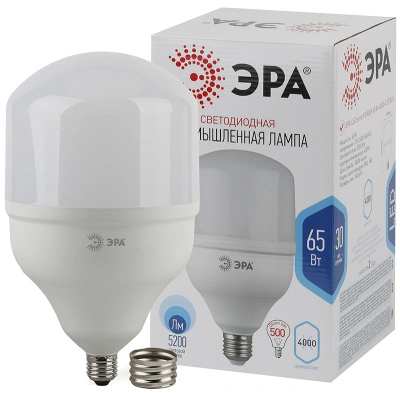 Лампа светодиодная Эра LED Power smd T160-65W-4000-E27/E40 5200lm 4000К, Б0027923 купить в отделе магазина Экономстрой
