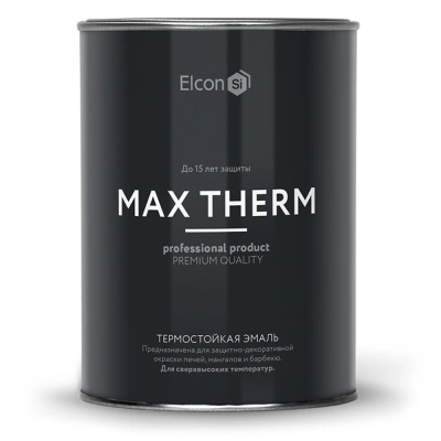 Эмаль термостойкая (1000°C) Elcon Max Therm 11607329, черная, 0,8 кг купить в отделе магазина Экономстрой