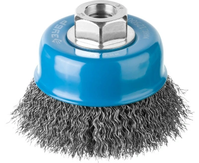 Щетка чашечная для УШМ (75 мм; М14), витая стальная проволока, Зубр 35261-075 купить в отделе магазина Экономстрой