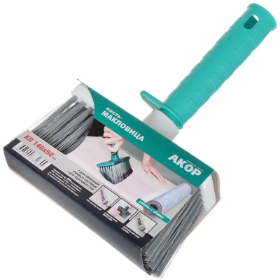 Кисть макловица Акор, искусственная щетина, рукоятка двухкомпонентная, 140х50 мм купить в отделе магазина Экономстрой