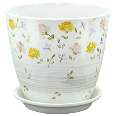 Горшок керамический Бутон, Ситец, 15 см, 2 л