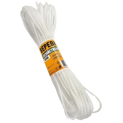 Веревка хозяйственная Домашний Сундук, белый, D-3 мм, L-20 м купить в отделе магазина Экономстрой