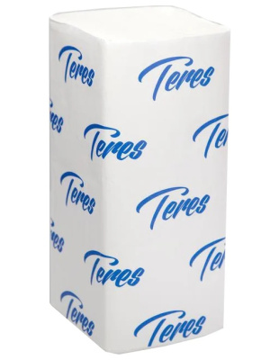 Полотенца бумажные листовые Терес Стандарт V-сложения, 23х22 см, 1-слойные, 200 листов, белый Т-0226