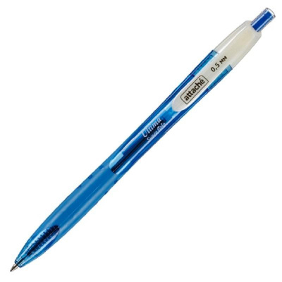 Ручка шариковая Attache Ultima Supergrip 0,5 мм автоматическая, синий стержень 148053, 197939