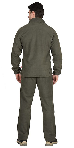 Костюм летний флисовый (куртка, брюки), оливковый, р. 96-100/170-176