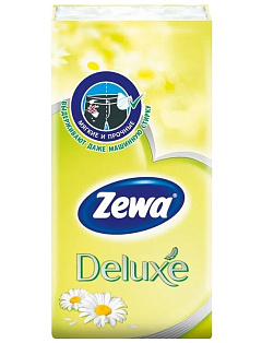 Платки носовые ZEWA Deluxe с ароматом Ромашка 3 слоя белый