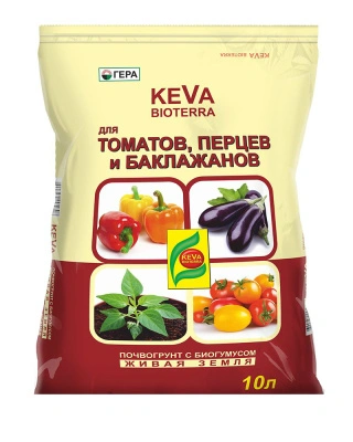 Грунт Гера, Keva Bioterra, для томатов и перца, 10 л