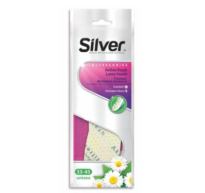 Стельки Silver всесезонные, парфюмированные, с добавкой антибактериального вещества TB1003-00