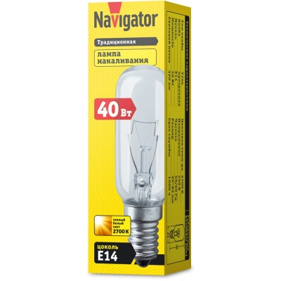 Лампа накаливания специального назначения Navigator 61 206 NI-T25L-40-230-E14-CL 40W E14 320lm 2700К, 61206